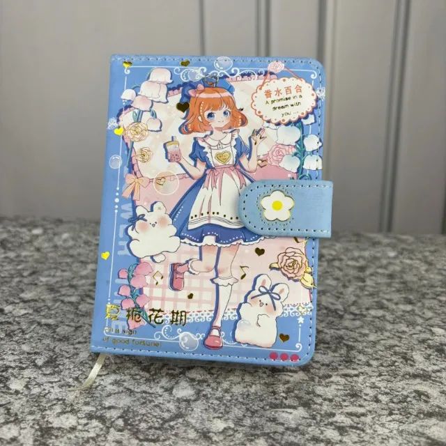 Caderno brochura kawaii cafe anime
