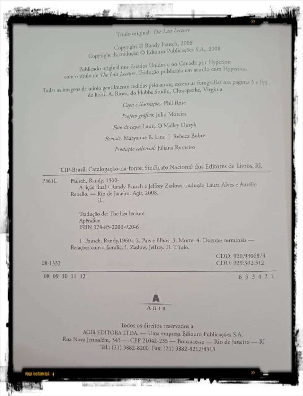 Livro: A lição final - Foto 3