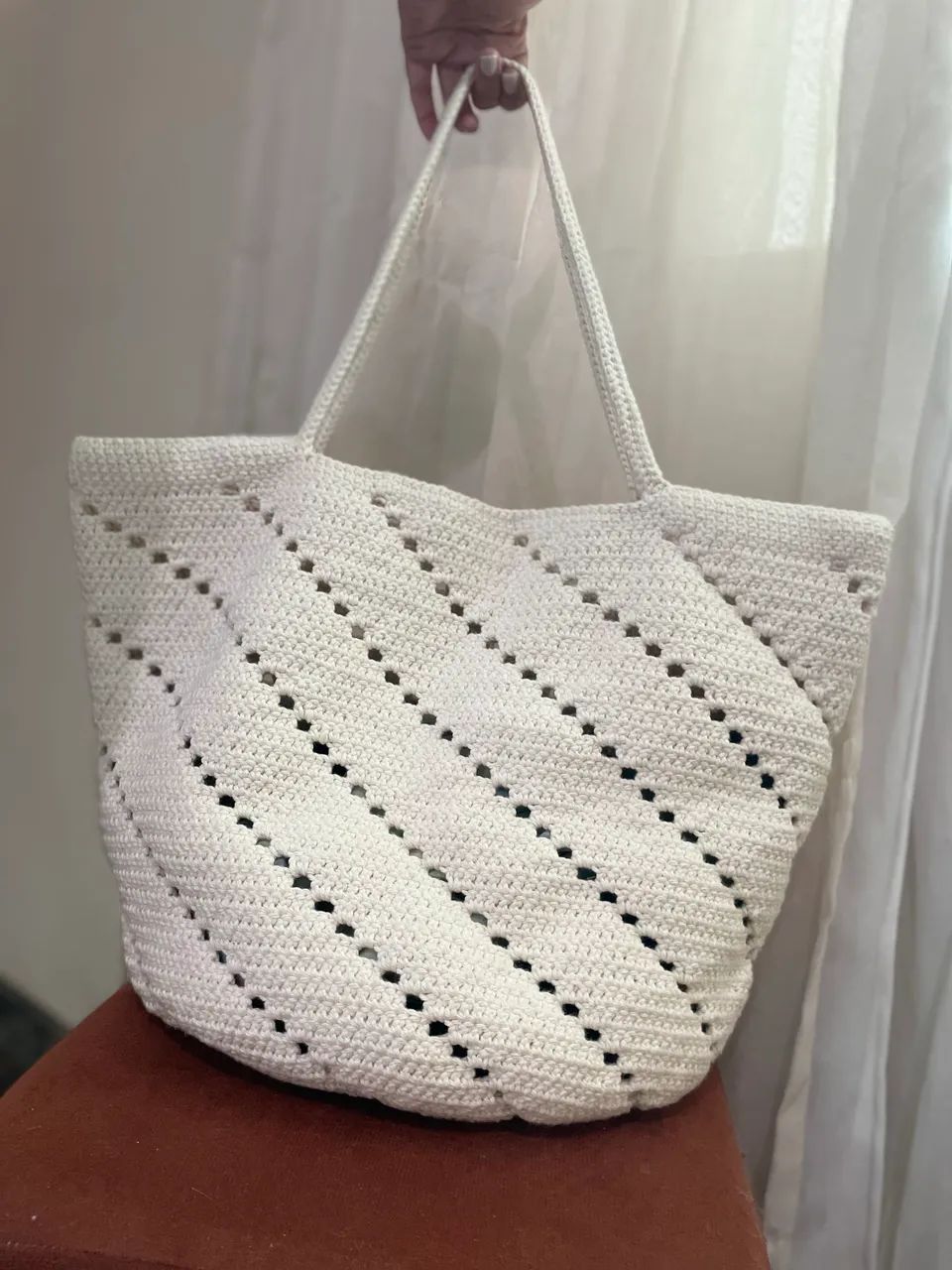Bolsa de crochê grande - Foto 2