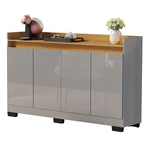 Buffet Real com 4 portas Cinza/Mel - Foto 4