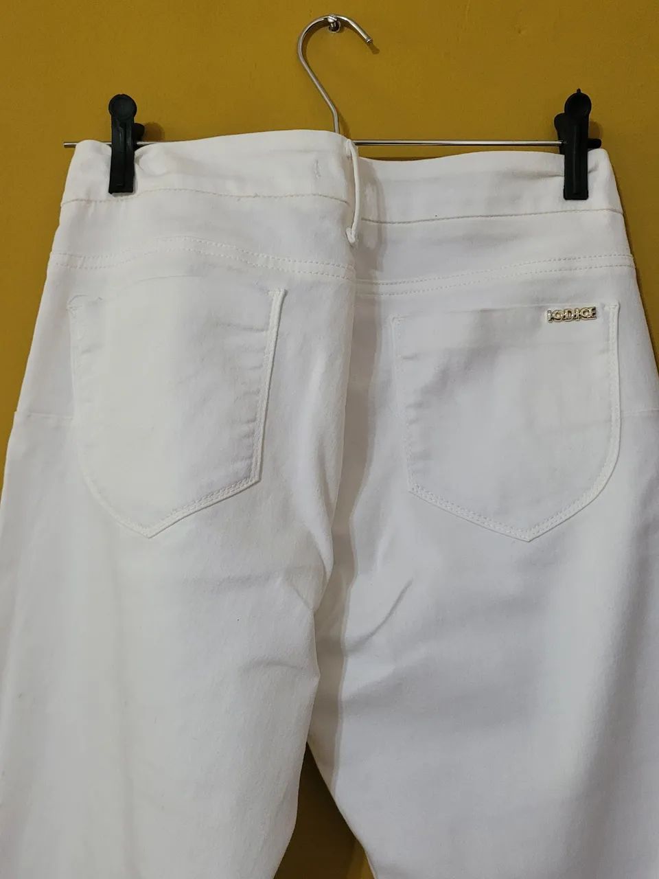 Calça jeans elastano off white - Foto 4