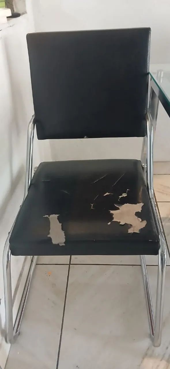 Mesa retangular de vidro e inox - Foto 4
