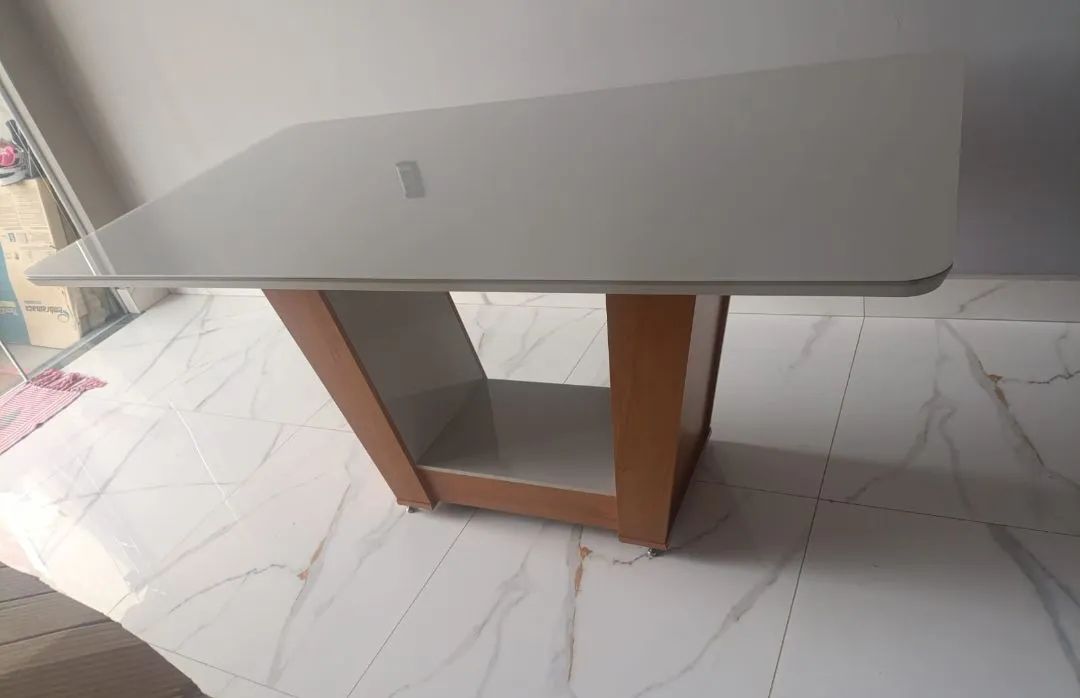 Mesa de jantar serena com 6 cadeiras ( cadeiras em madeira maciça ) - Foto 2