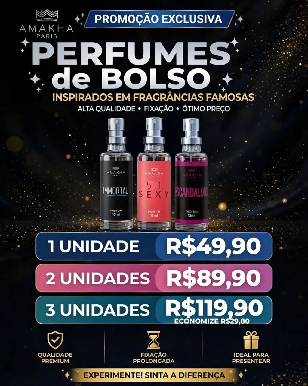 Perfumes de bolso e bolsa 