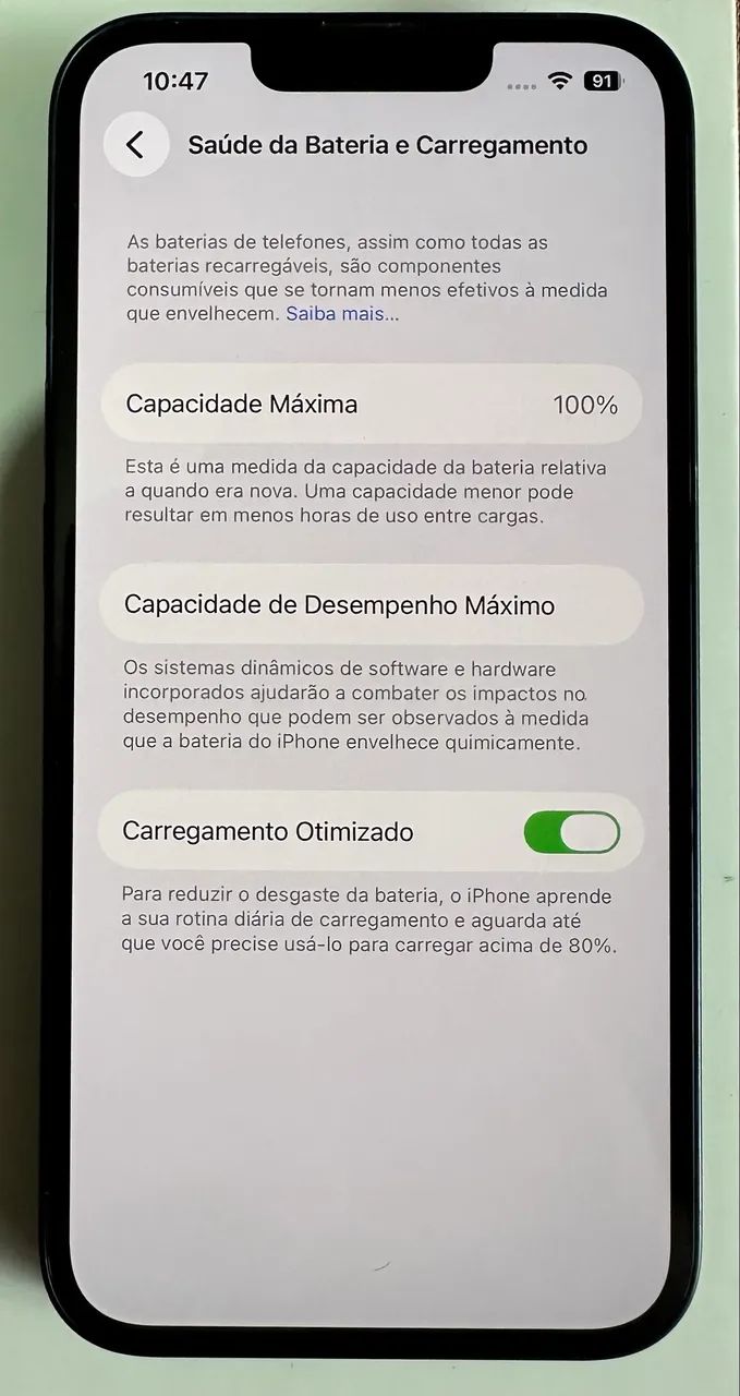 iPhone 13 128GB Midnight - Bateria 100% - Completo com Caixa, cabo e nota fiscal! - Foto 2