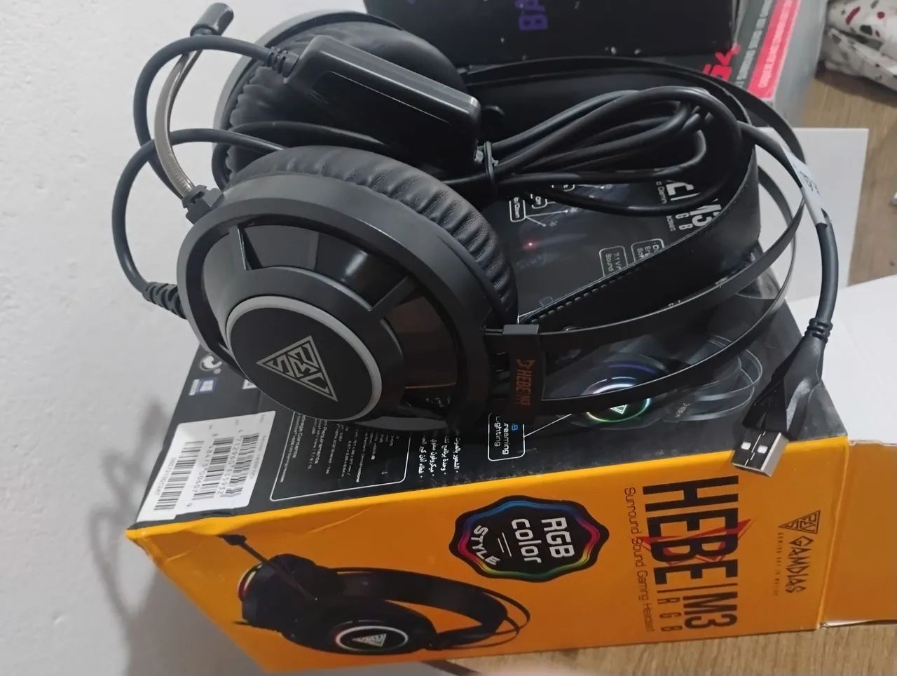 Headset Hebe M3 USB + RGB
