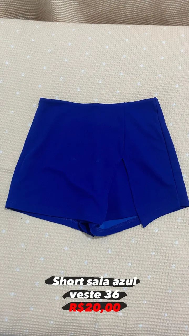 Short saia azul / tamanho 36