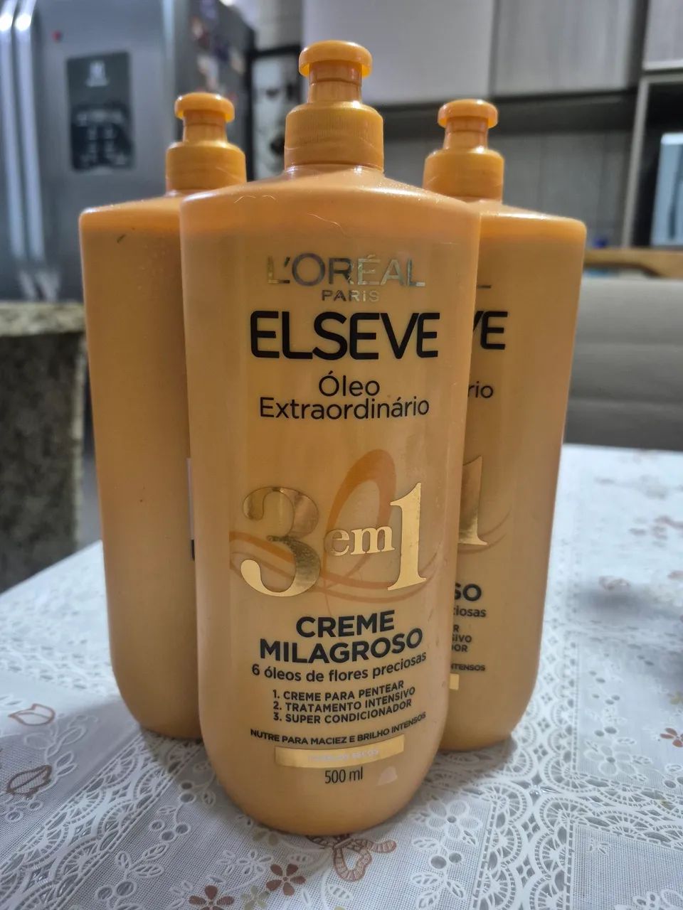 Kit com 3 cremes milagroso 3 em 1