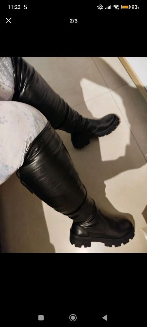 Bota Over the Knee de couro  - Foto 4