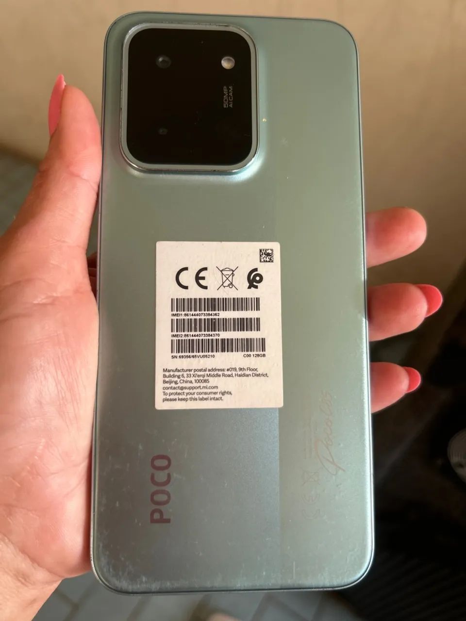 Vendo celular poco c85, 128 gb