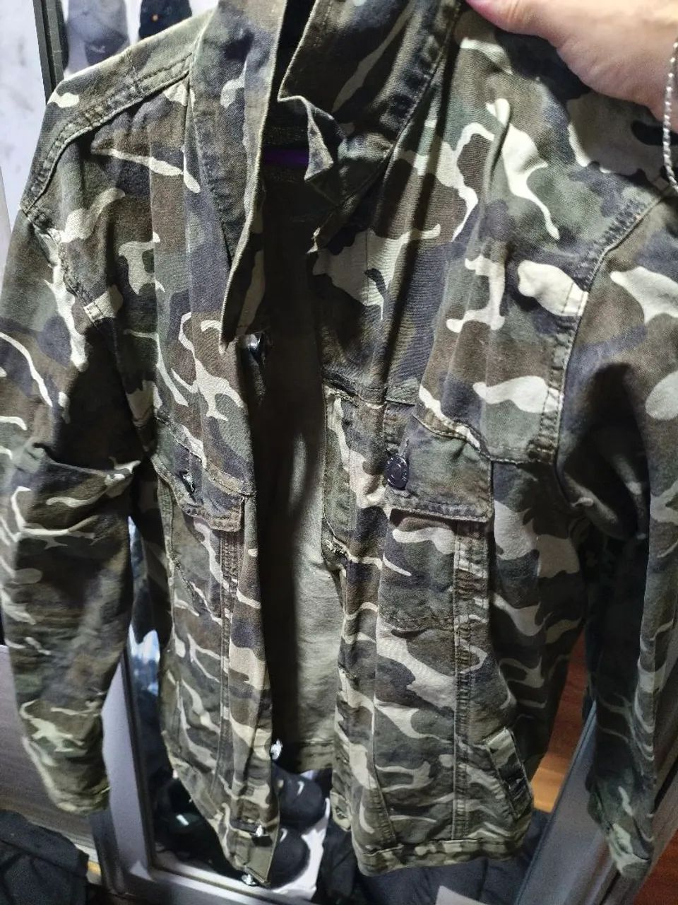 Jaqueta jeans camuflada 