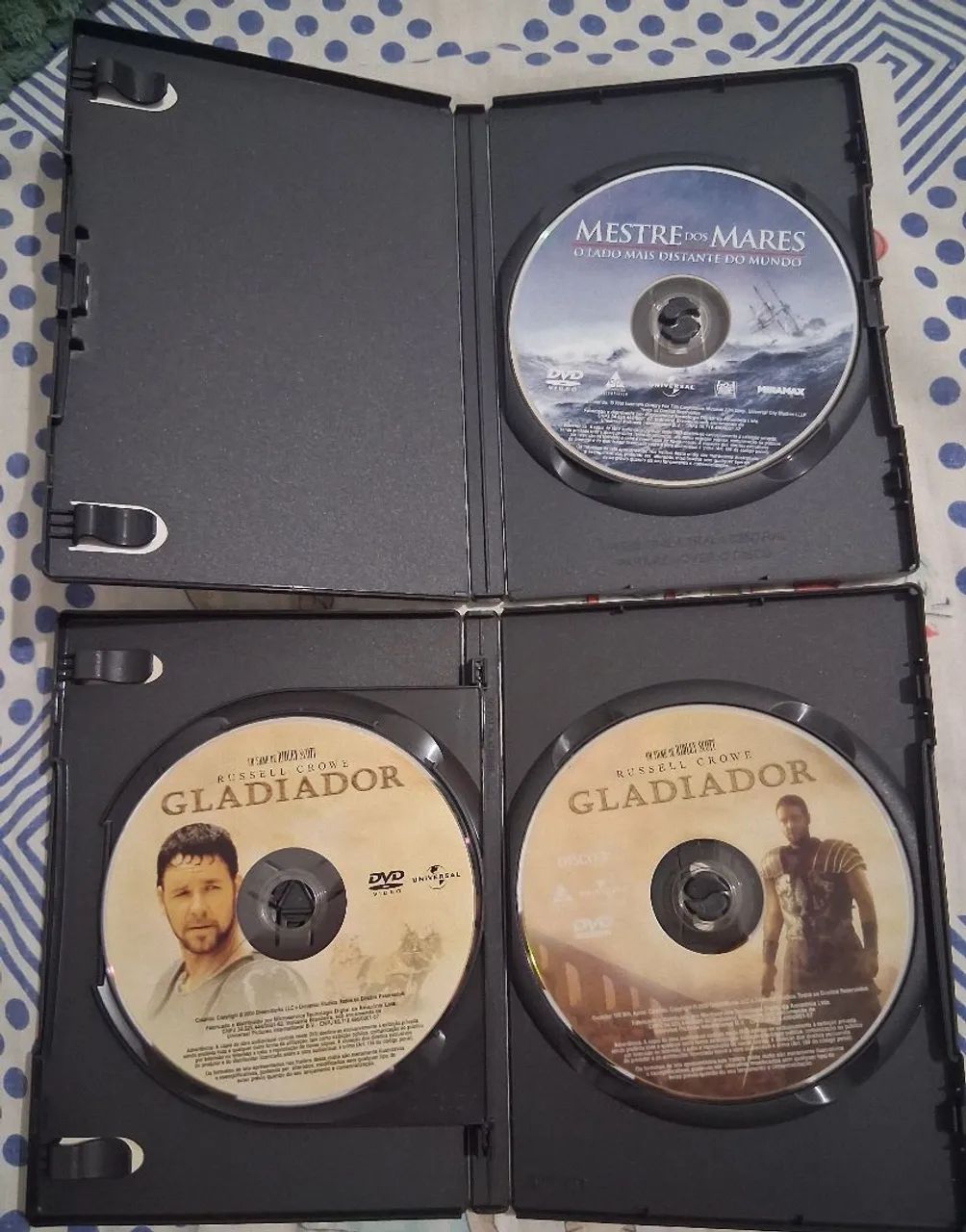 LOTE DVDS - MESTRES DOS MARES + GLADIADOR (DUPLO) - Foto 2