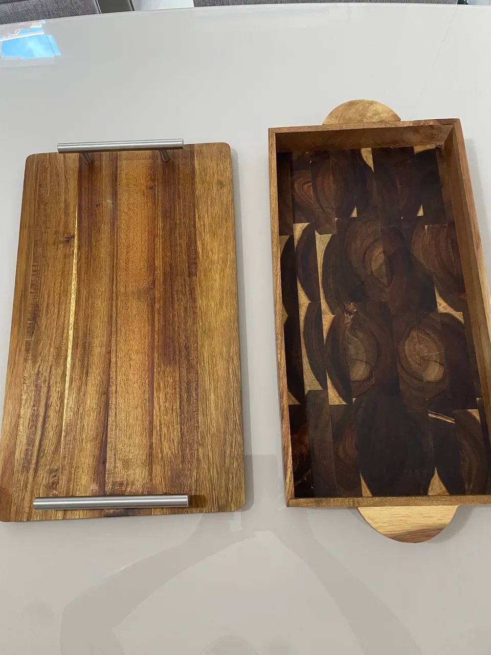 2 BANDEJAS DE MADEIRA 