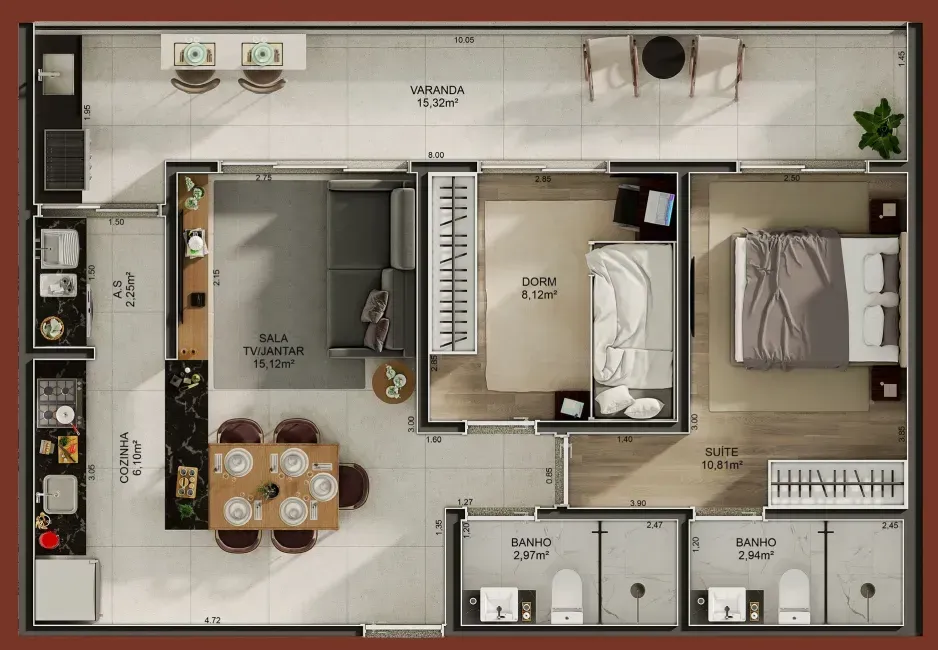 PLANTA 72m²