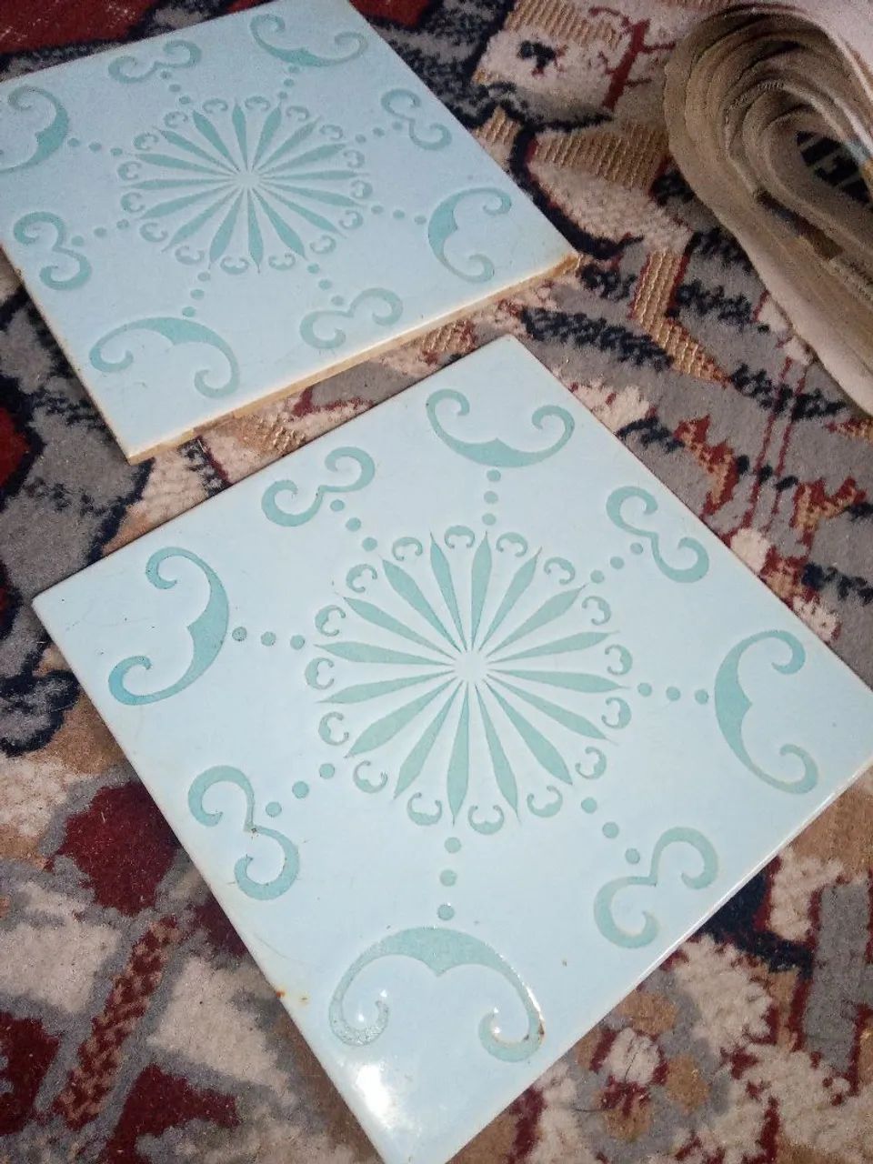 Lote com 2 azulejo Matarazzo.