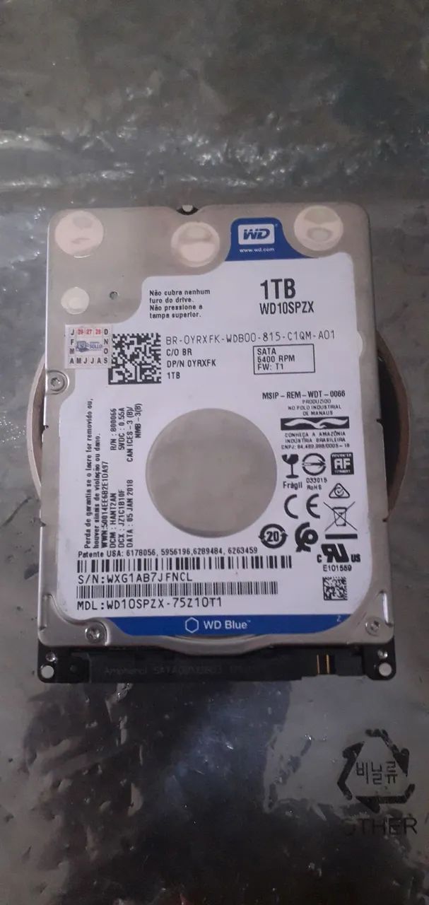 Hd de notebook de 1 terá 
