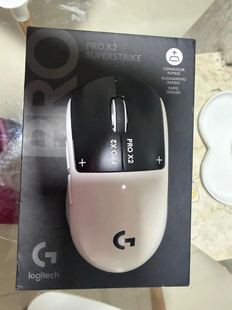 Logitech gpro X2 superStriker (com feets dots 100% ptfe) - Foto 4