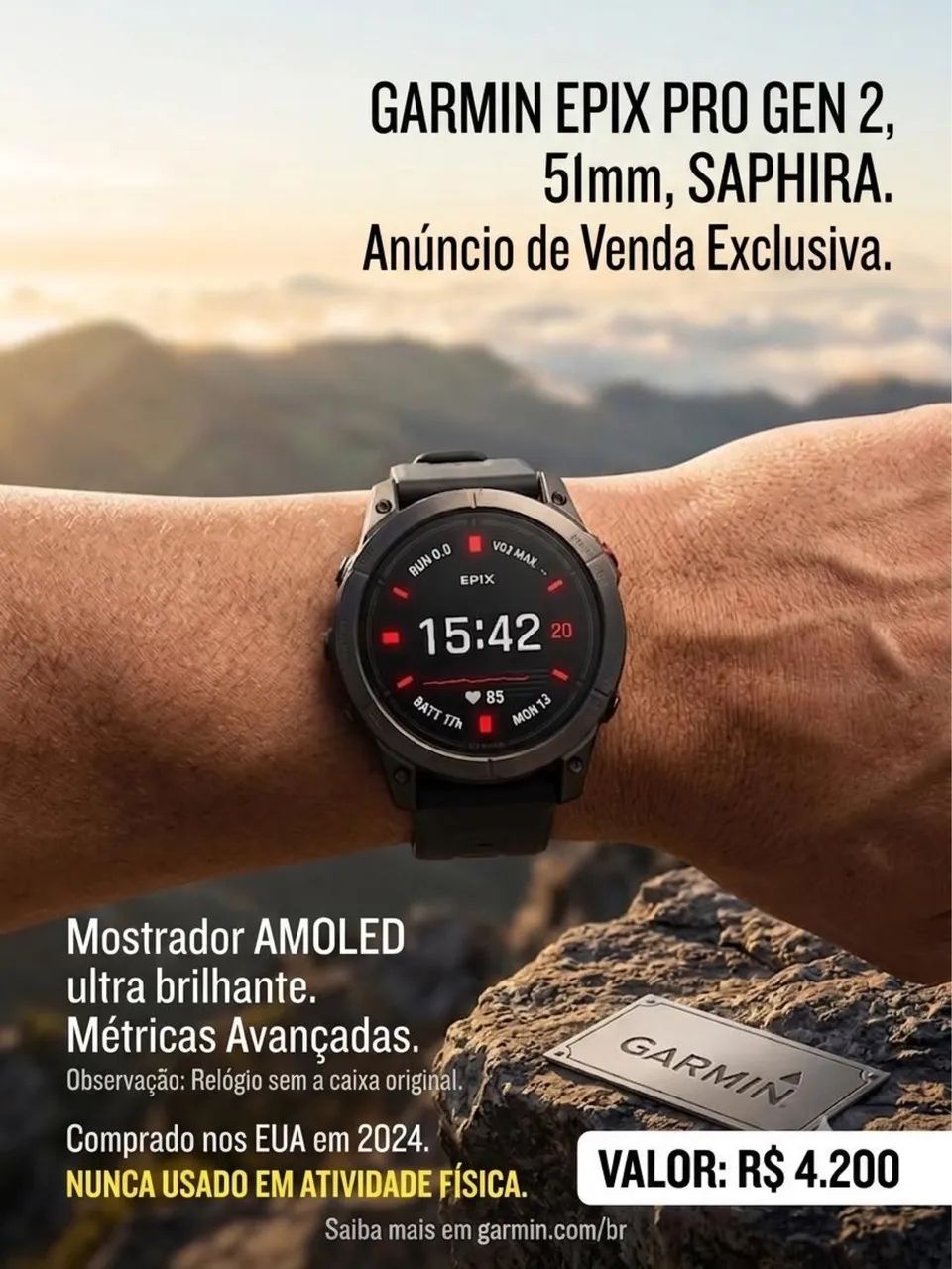Relógio Garmin EPIX pro GEN 2 - Foto 2