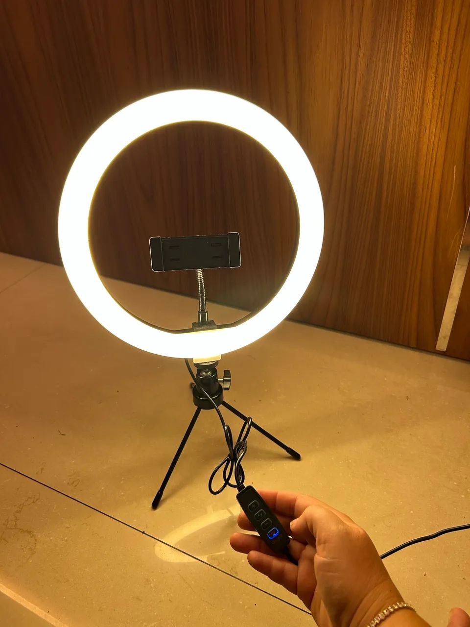 Ring Light - 3 Cores de luz - Com ajuste de brilho - Foto 3
