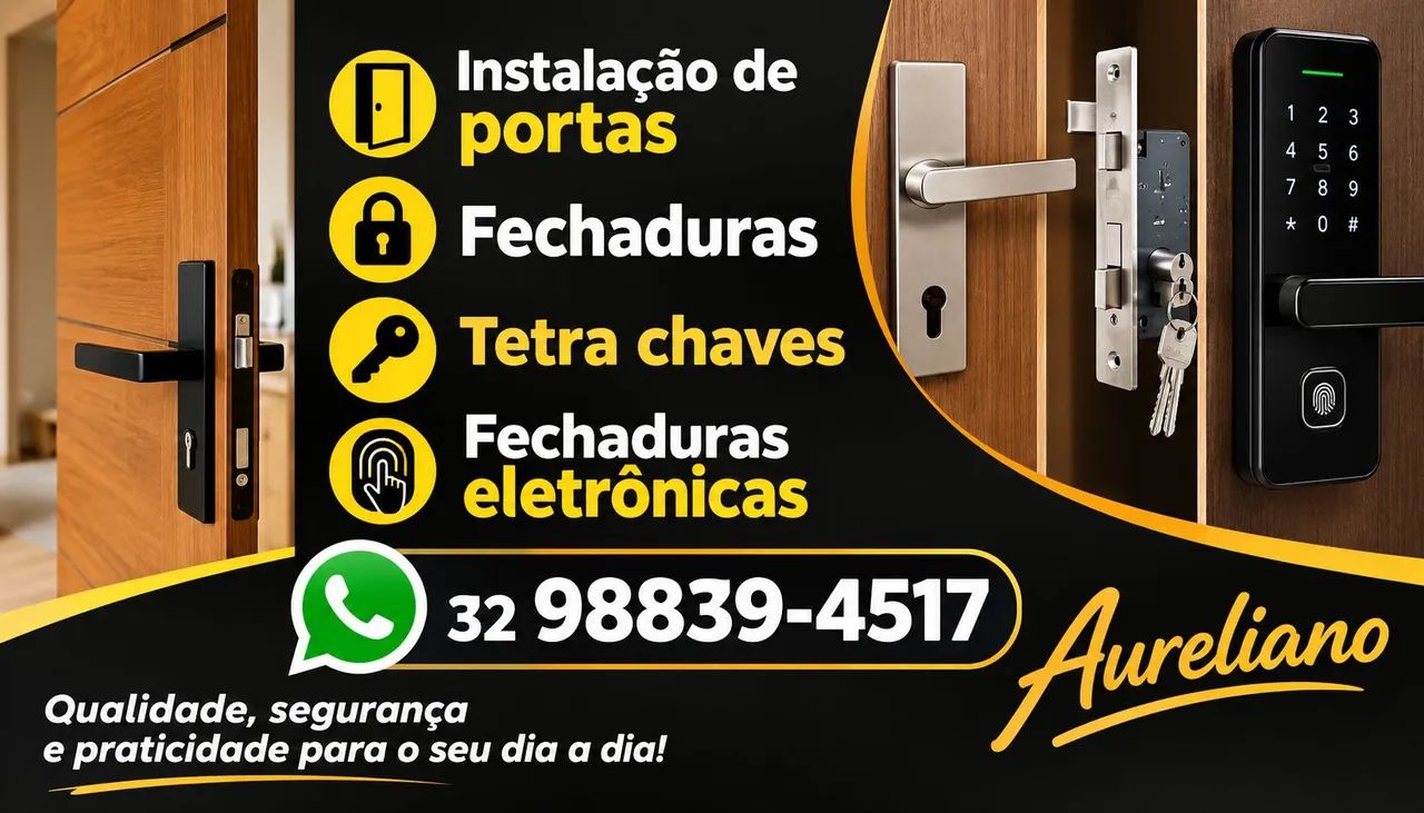 Instalação de portas e fechaduras 
