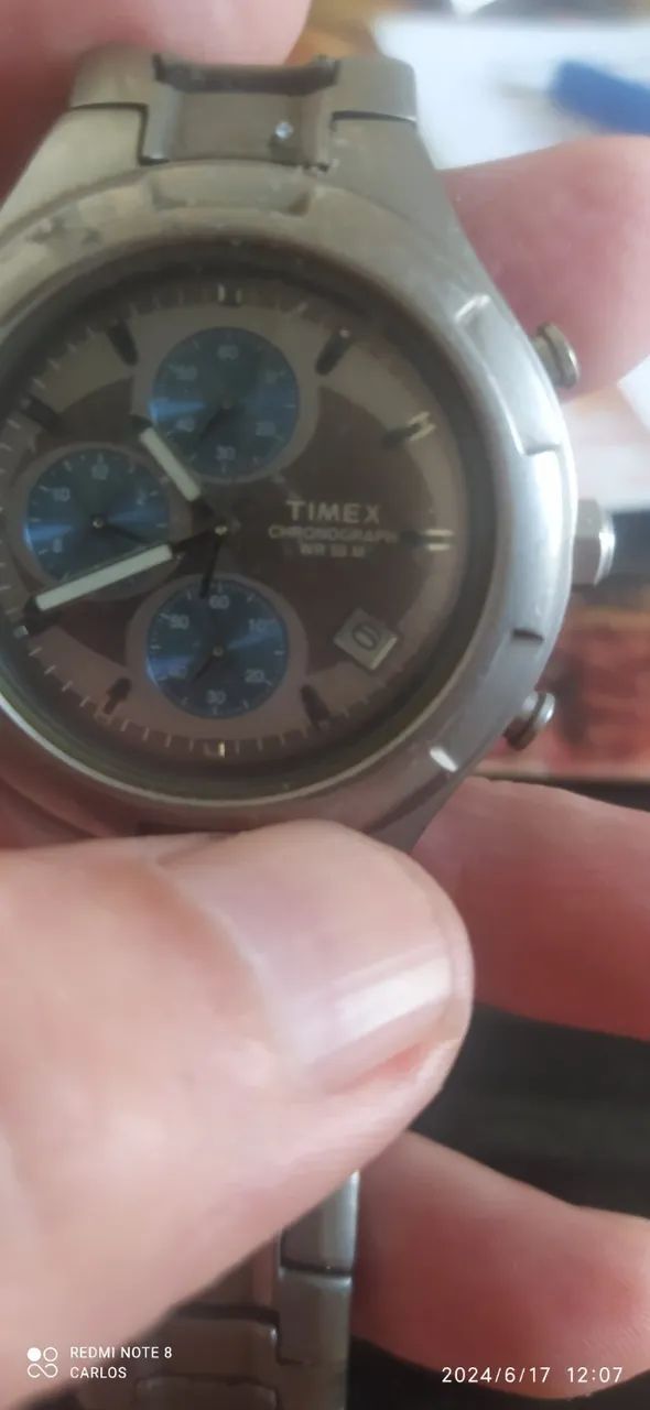 3 Relógios- Cássio Trigrph, Tecnnos Submariner e Timex SR927 - Foto 2