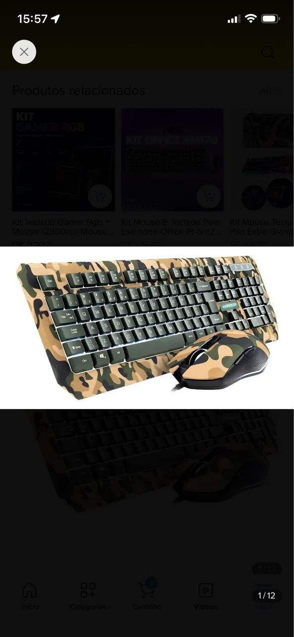 Teclado e mouse