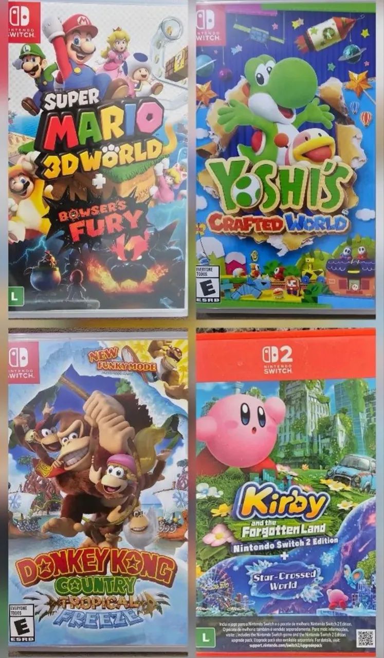 Jogos Originais Nintendo Switch - Mídia Física - Jogos de Vídeo