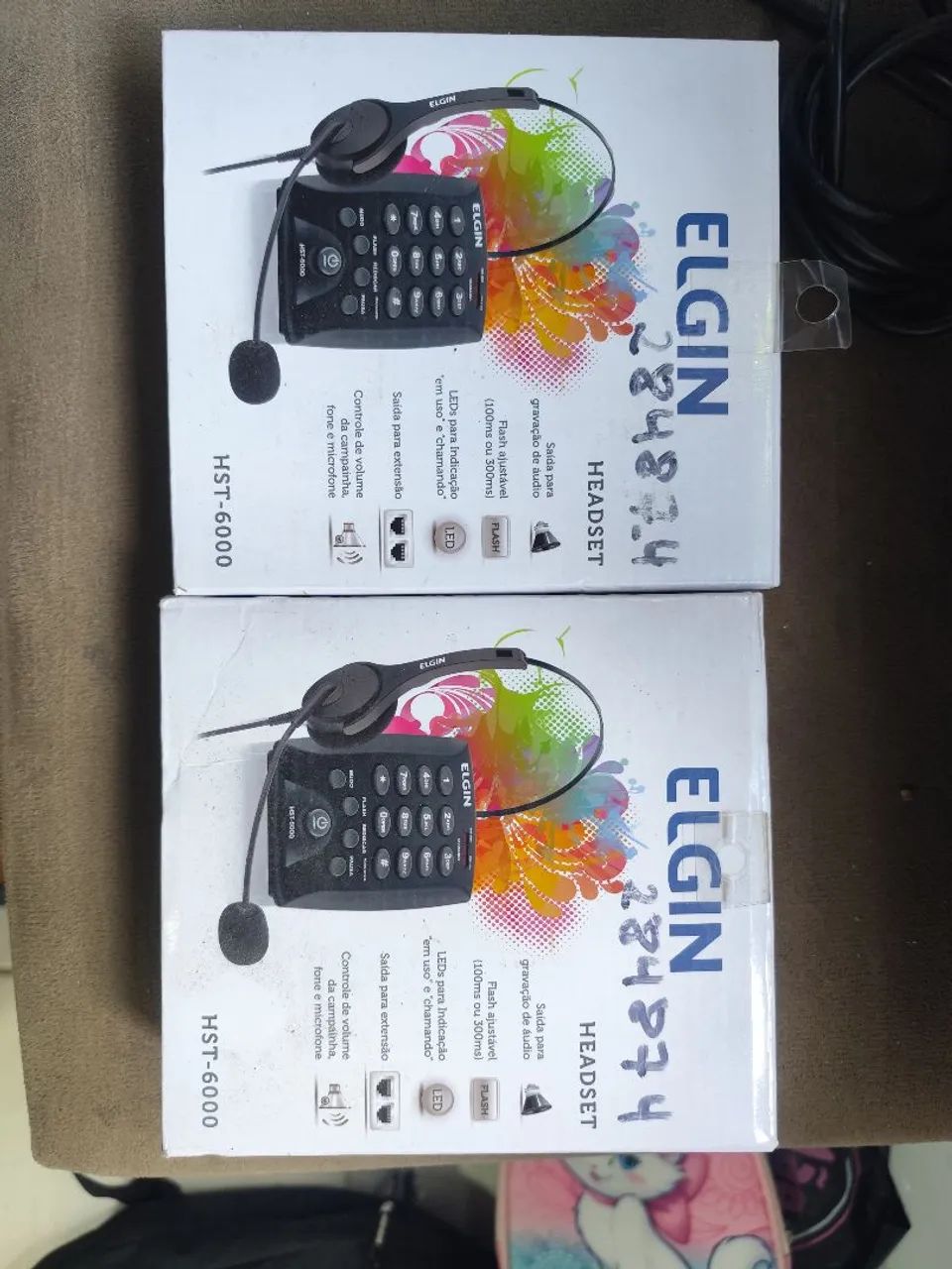 Dois Headset Elgin completo 