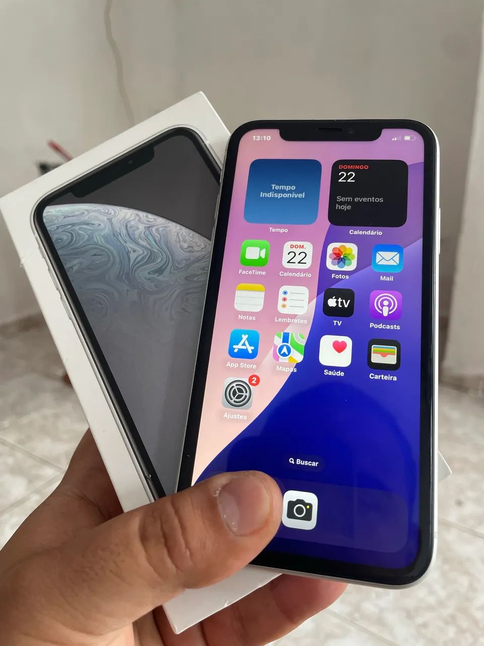 iPhone XR - Branco 64gb - Face ID On - Celulares e Smartphones