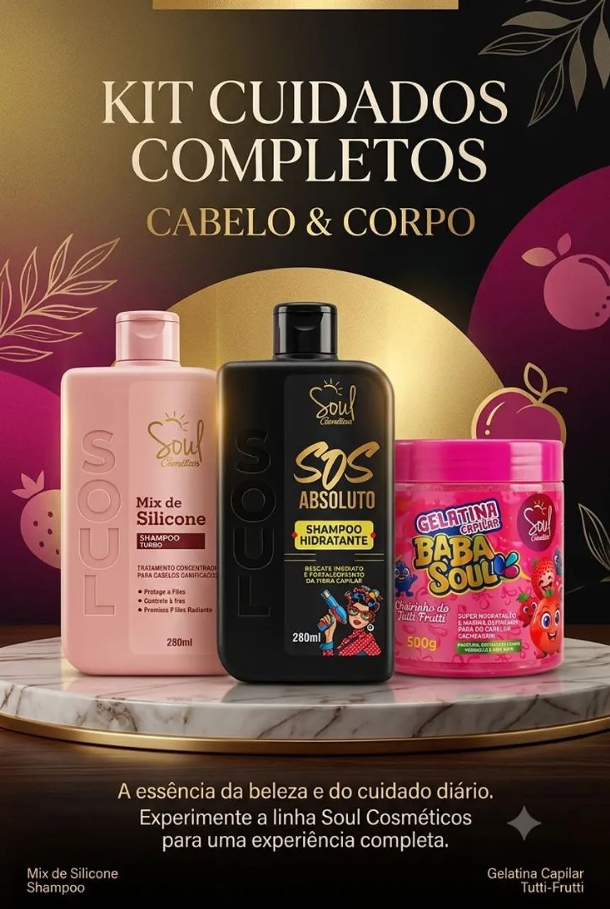 Kit cuidados para o cabelo 