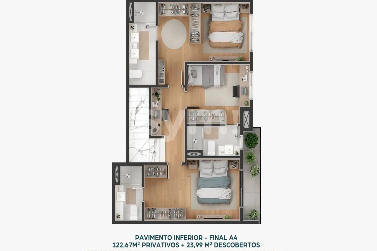 COBERTURA DUPLEX NOVA NO SEMINÁRIO COM 3 SUÍTES - Foto 2