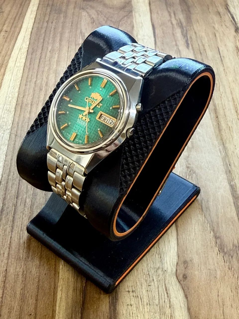 Relógio Orient Green Linen Dial - 1970 - Foto 2