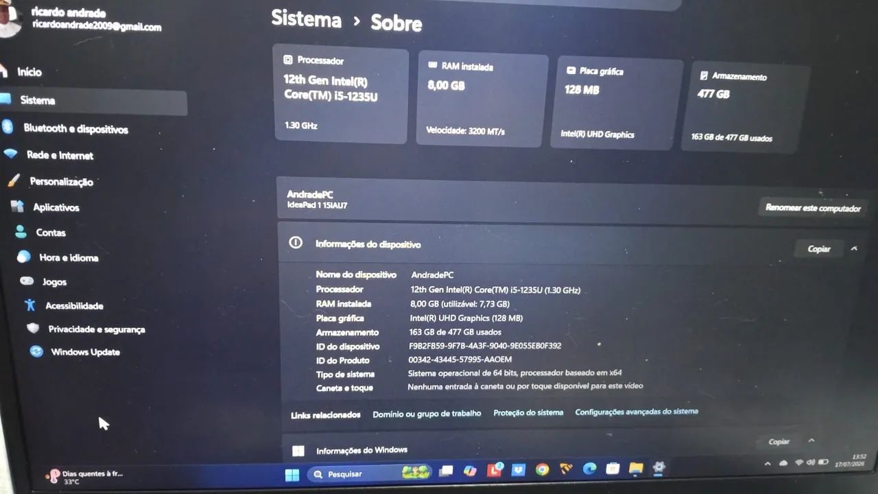 Notebook Lenovo Ideapad I5  - Foto 4