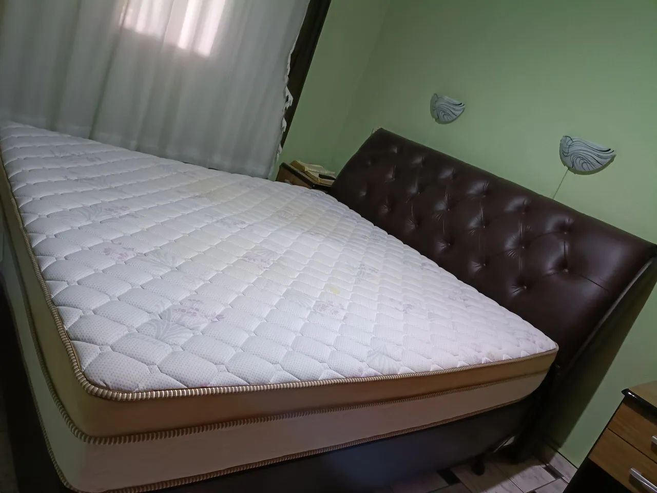 Cama King Saze Completa ( Box bipartido colchão e cabiseira) - Foto 4