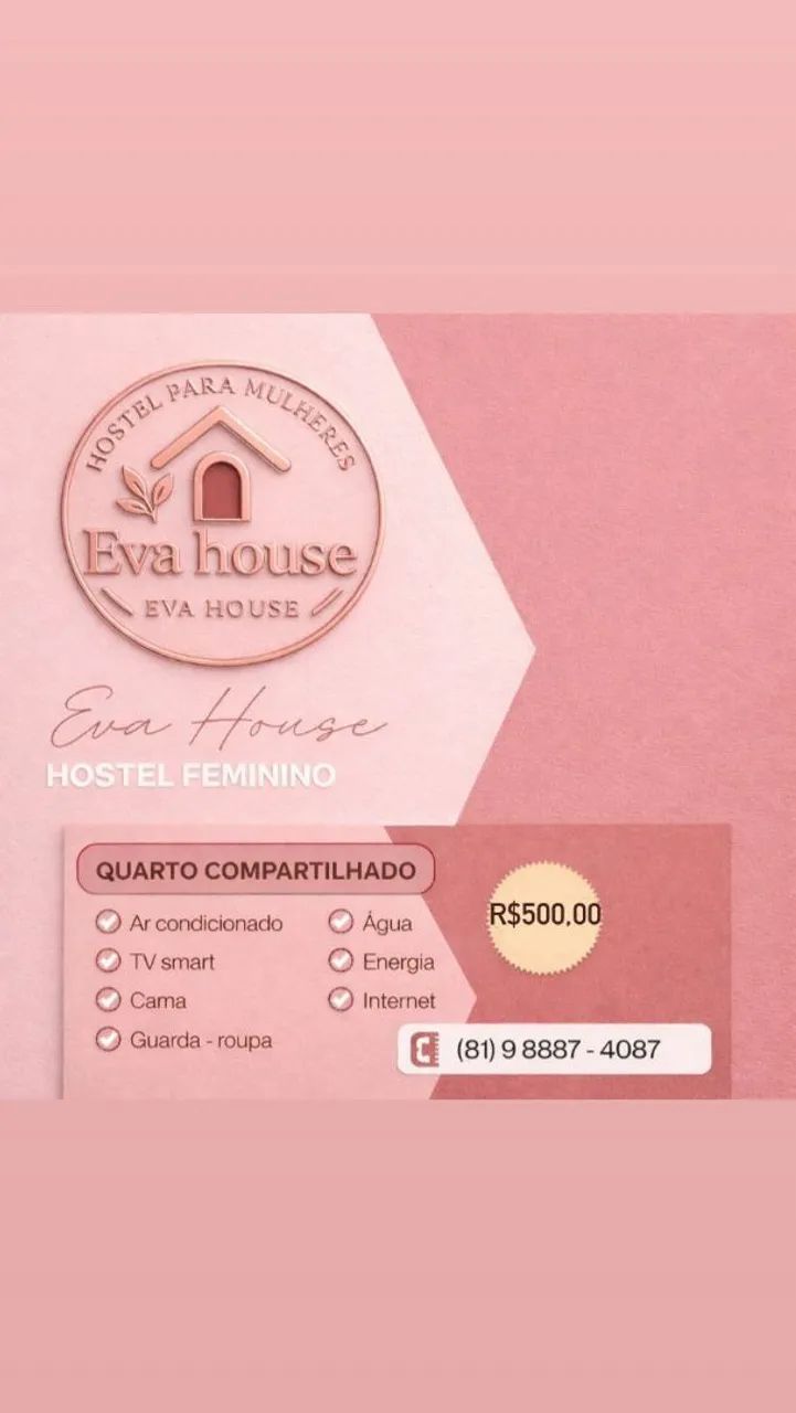Quarto compartilhado só para mulheres 