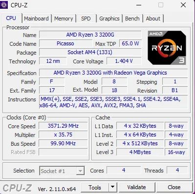 Processador AMD Ryzen 3 3200G, 3.6GHz (4GHz Max Turbo), Cache 4MB, Quad Core, 4 Threads - Foto 3