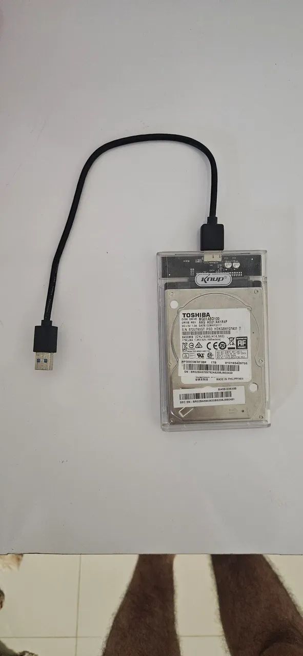 Hd 1TB com case externa