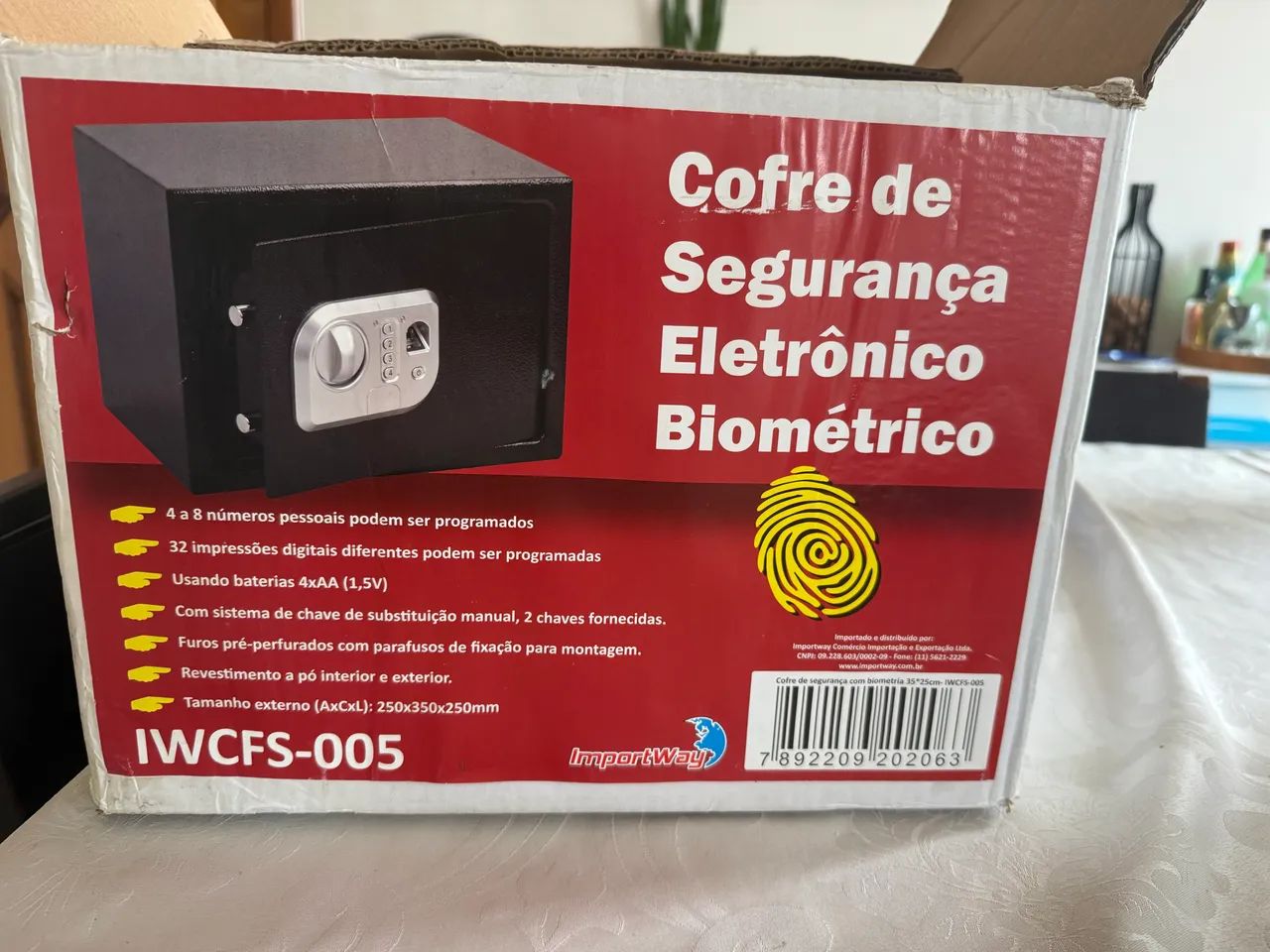 COFRE COM BIOMETRIA E CHAVE  - Foto 5