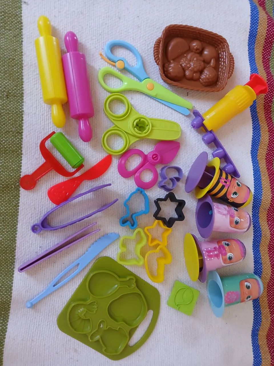 Kit brinquedo usado para massinha de modelar 