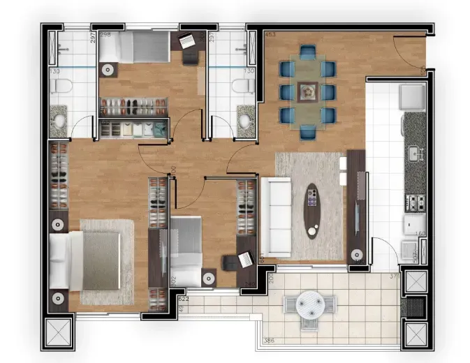 PLANTA 94m²