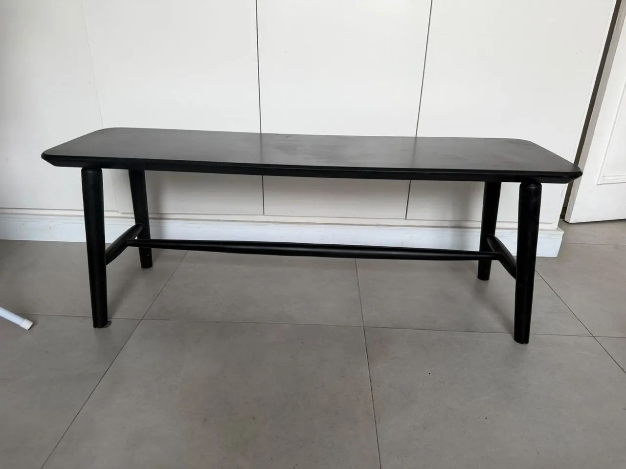 Banco 2 lugares preto - 1,20m