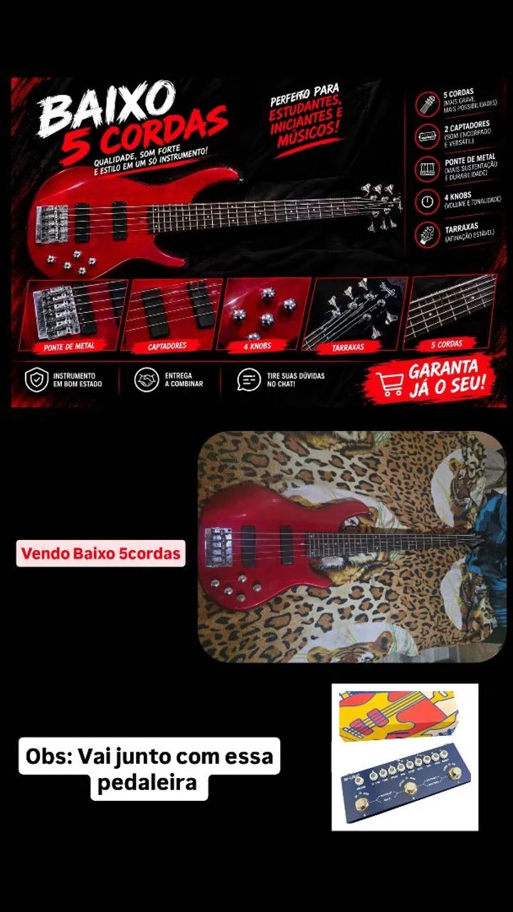 Baixo 5 cordas - Foto 4