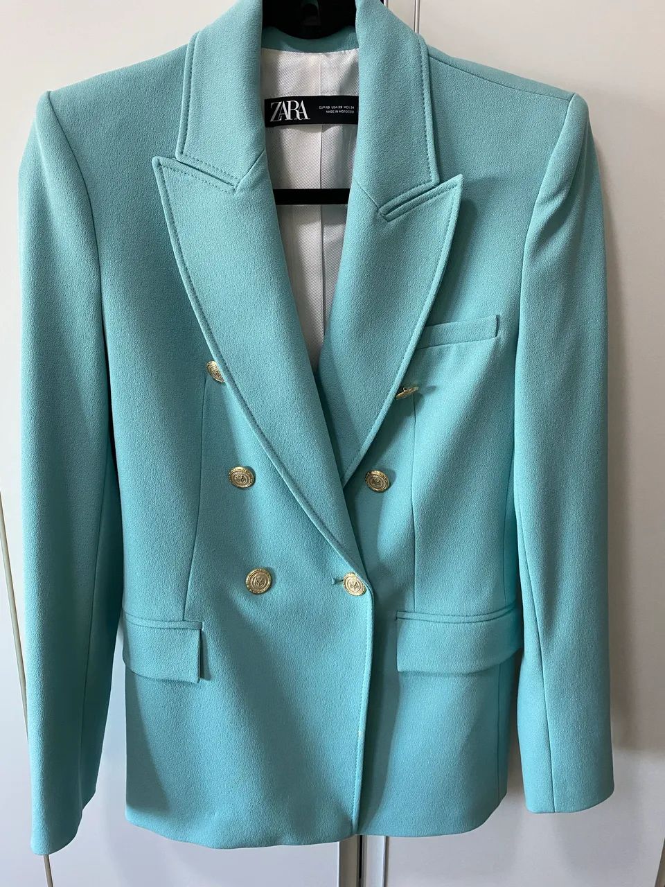 Blazer Zara azul claro  - Foto 3