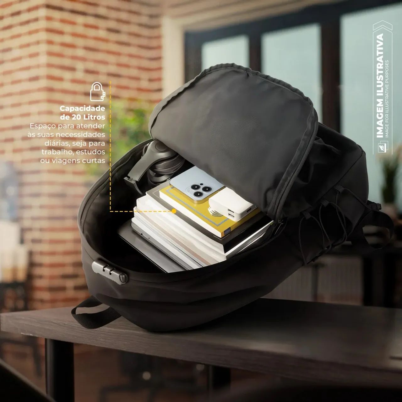 Mochila Flex Gshield - Preta  - Foto 4