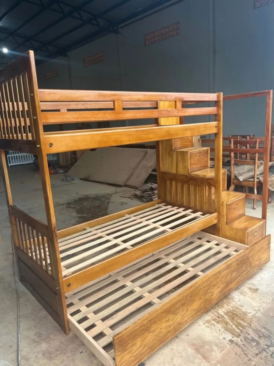 Beliche Inteligente com Escada-Gaveteiro e Auxiliar - Madeira Maciça - Foto 2
