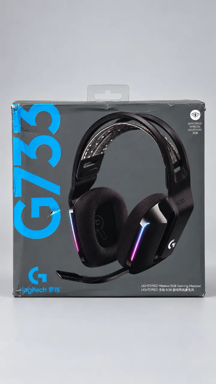 Headset Logitech G733 Wireless RGB + caixa e acessórios - Foto 4