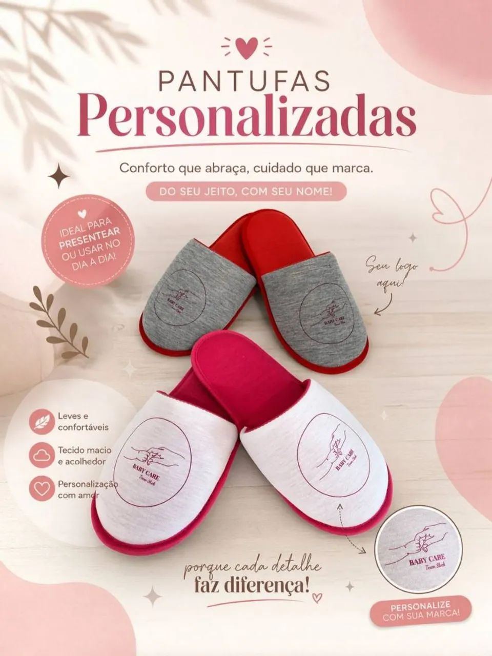 Pantufa personalizada 