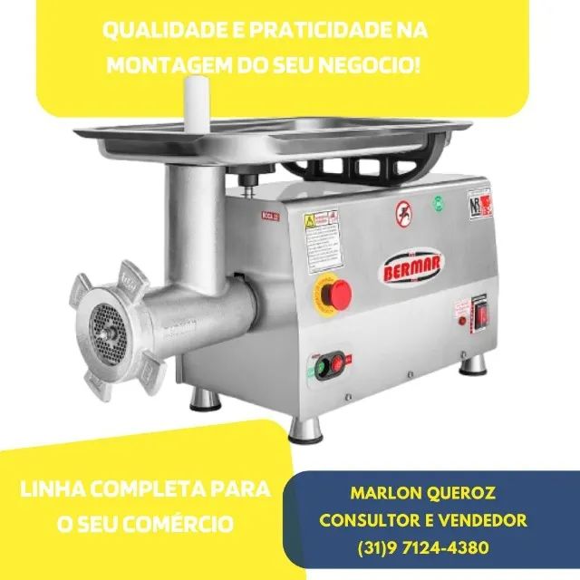 Moedor de Carne Boca 22 para Açougue Bermar