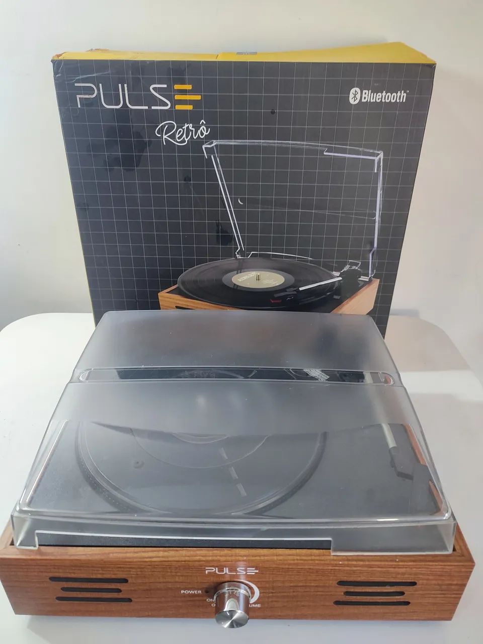Toca discos Vitrola Retrô Pulse Bluetooth com caixa e nota fiscal agulha zero km  - Foto 5