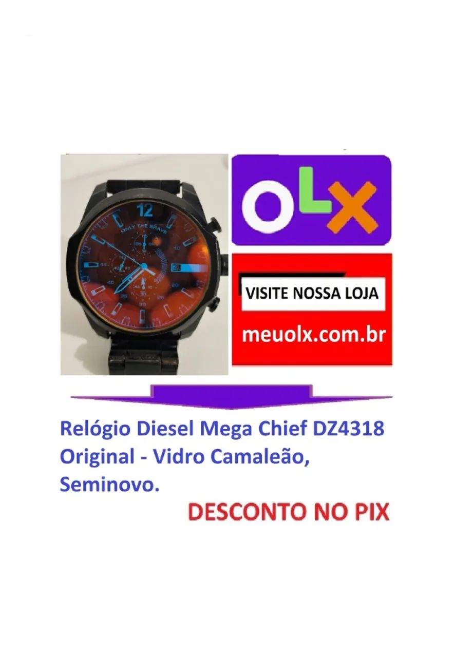 Relógio Diesel Mega Chief DZ4318 Original - Vidro Camaleão